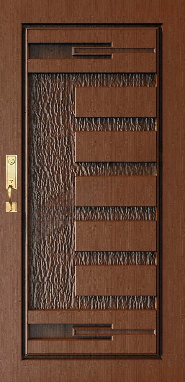 Doors - SKY-62 Modern Geometric Textured Architectural 3D Relief Carving Design